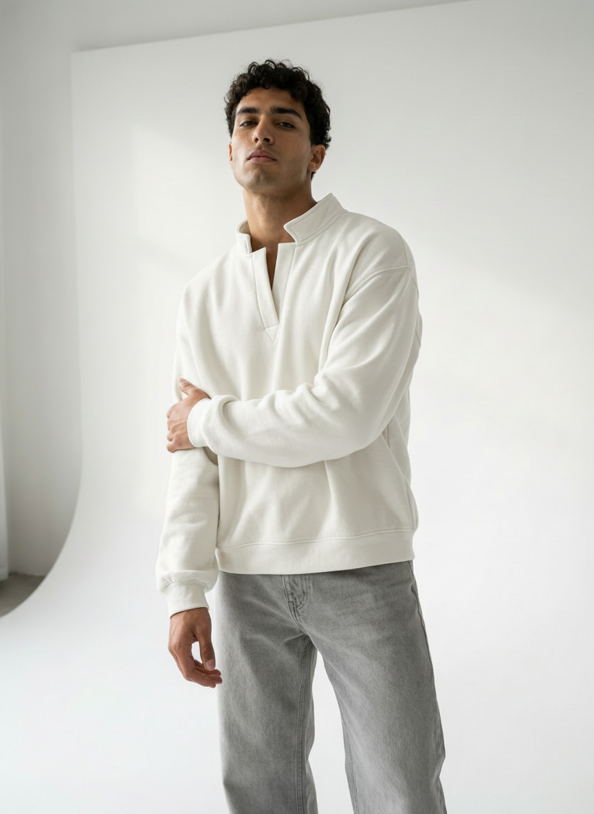 FT-0017/Light Cream White-Coller UP